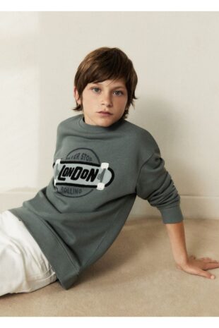 سویشرت سبز پسرانه مانگو 57093257