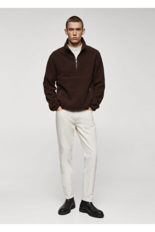 سویشرت قهوه ای مردانه مانگو 57017739