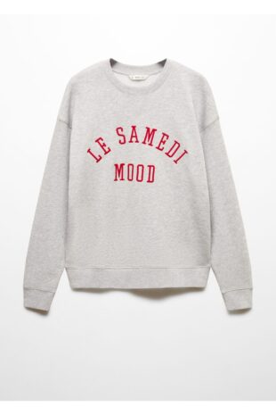 سویشرت خاکستری زنانه مانگو 57085974