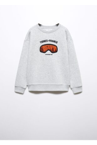 سویشرت خاکستری پسرانه مانگو 57076005