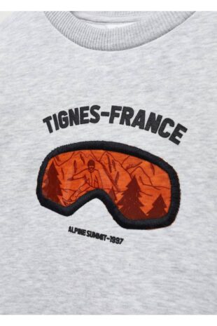 سویشرت خاکستری پسرانه مانگو 57076005