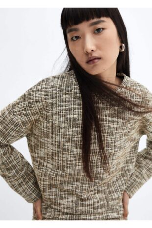 بافت بژ زنانه مانگو 57087736