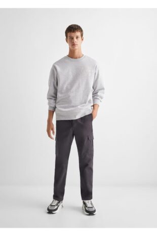 سویشرت خاکستری مردانه مانگو 57095984