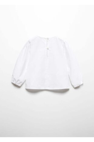 بلوز سفید دخترانه مانگو 57029110