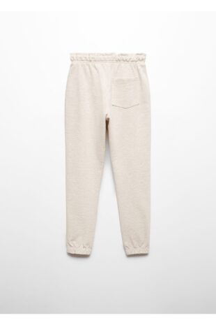 شلوار بژ فاق نرمال دخترانه مانگو 57048636