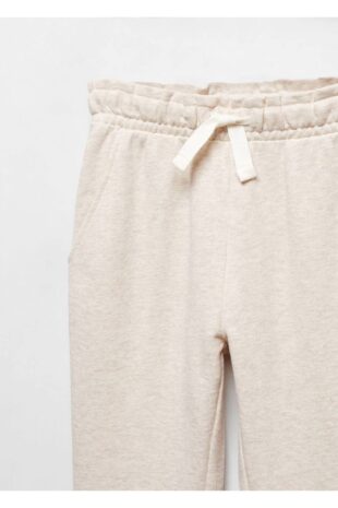 شلوار بژ فاق نرمال دخترانه مانگو 57048636