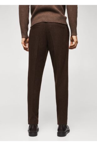 شلوار قهوه ای مردانه مانگو 37027708