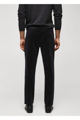 شلوار سیاه فاق نرمال مردانه مانگو 57046711