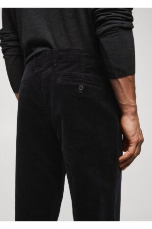 شلوار سیاه فاق نرمال مردانه مانگو 57046711