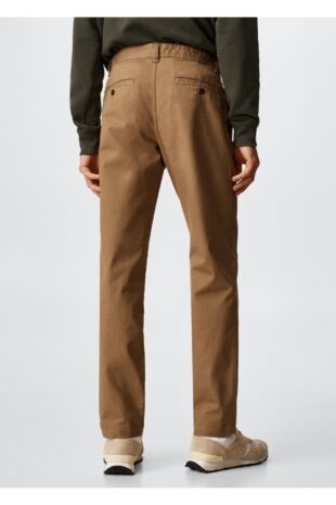 شلوار قهوه ای مردانه مانگو 37005908