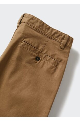 شلوار قهوه ای مردانه مانگو 37005908