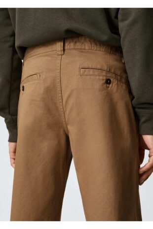 شلوار قهوه ای مردانه مانگو 37005908