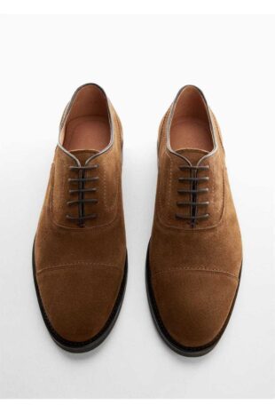 کفش آکسفورد منگو قهوه ای مردانه مانگو 57041503