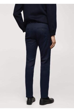 شلوار منگو لاجورد فاق نرمال مردانه مانگو 67000619