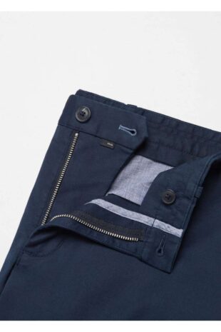 شلوار منگو لاجورد فاق نرمال مردانه مانگو 67000619