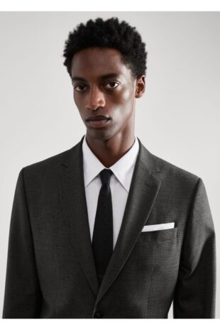 کت منگو خاکستری مردانه مانگو 57024766