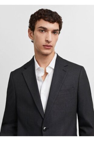 کت منگو خاکستری مردانه مانگو 67020639