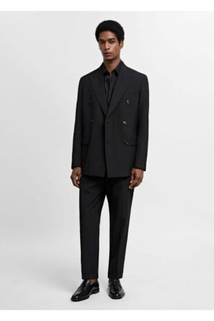 کت منگو سیاه مردانه مانگو 67040628