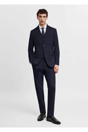 کت منگو لاجورد مردانه مانگو 67080620