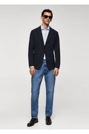 کت منگو لاجورد مردانه مانگو 57000929