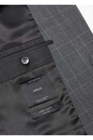 کت منگو خاکستری مردانه مانگو 57014762