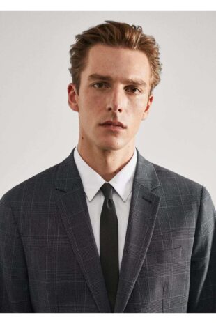 کت منگو خاکستری مردانه مانگو 57014762