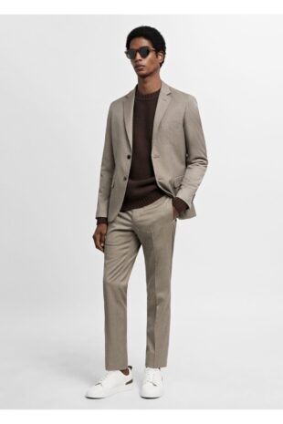 کت منگو بژ مردانه مانگو 67020631