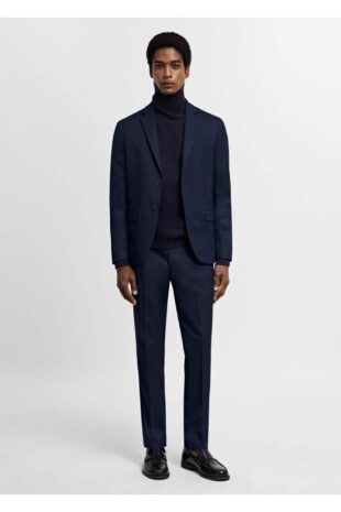 کت منگو لاجورد مردانه مانگو 67020632