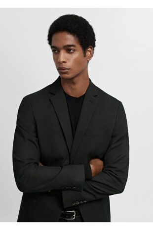 کت منگو سبز مردانه مانگو 67020634