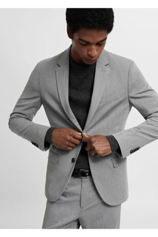 کت منگو خاکستری مردانه مانگو 67040623