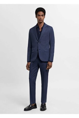 کت منگو آبی مردانه مانگو 67040624