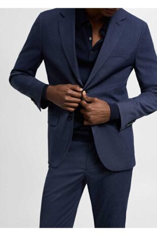 کت منگو آبی مردانه مانگو 67040624