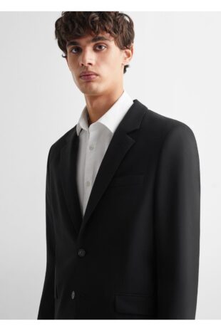 کت منگو سیاه مردانه مانگو 67070648