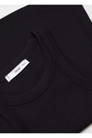 تی شرت منگو سیاه زنانه مانگو 67070469