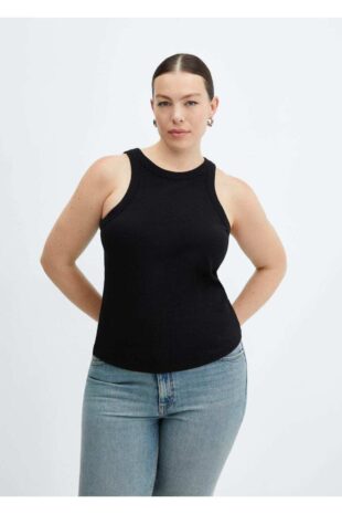 تی شرت منگو سیاه زنانه مانگو 67070469