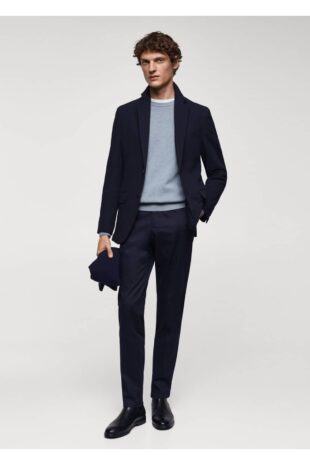 کت منگو لاجورد مردانه مانگو 67070624