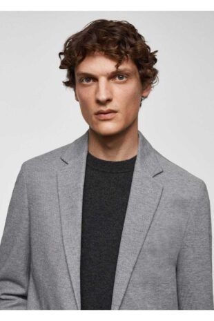 کت منگو خاکستری مردانه مانگو 67070624