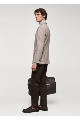 کت منگو بژ مردانه مانگو 67090668