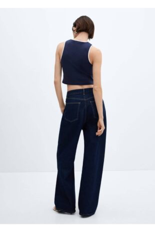 تی شرت منگو لاجورد زنانه مانگو 67040353