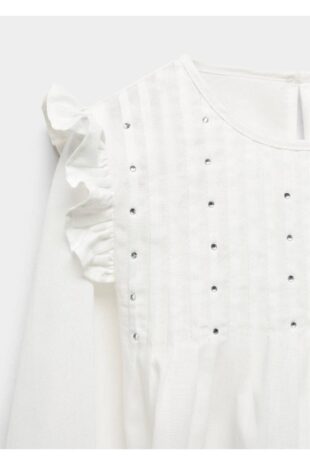 بلوز سفید دخترانه مانگو 67080431