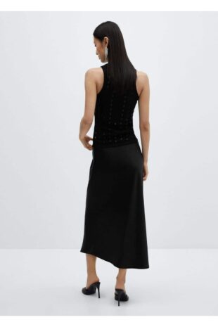 تی شرت منگو سیاه زنانه مانگو 67080450