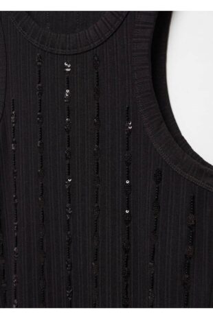 تی شرت منگو سیاه زنانه مانگو 67080450