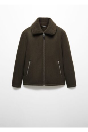 کت منگو خاکی مردانه مانگو 67010625