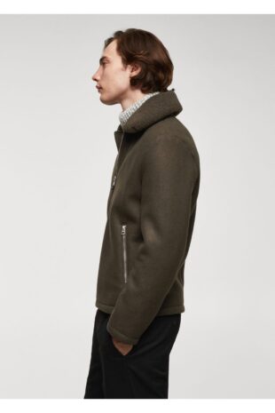 کت منگو خاکی مردانه مانگو 67010625