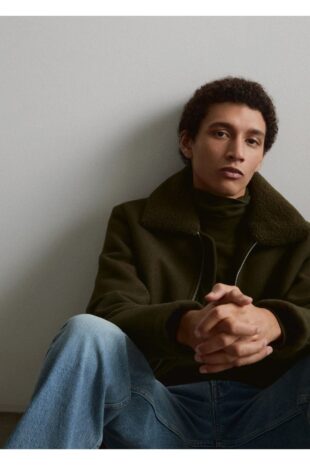 کت منگو خاکی مردانه مانگو 67010625