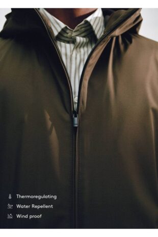 کت منگو خاکی مردانه مانگو 67010628