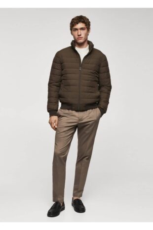 کت منگو قهوه ای مردانه مانگو 67010629