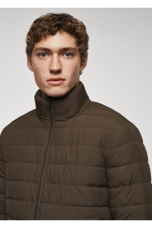 کت منگو قهوه ای مردانه مانگو 67010629