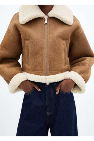 کت منگو بژ زنانه مانگو 67030446