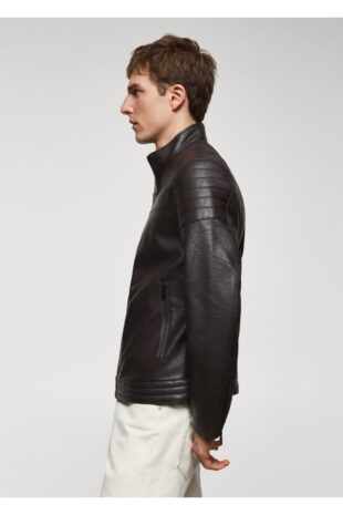 کت منگو قهوه ای مردانه مانگو 67010623